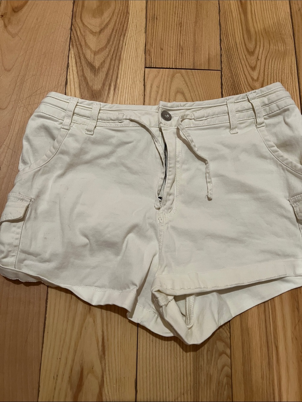 Sincerely Jules White Drawstring Cargo Shorts